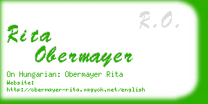 rita obermayer business card